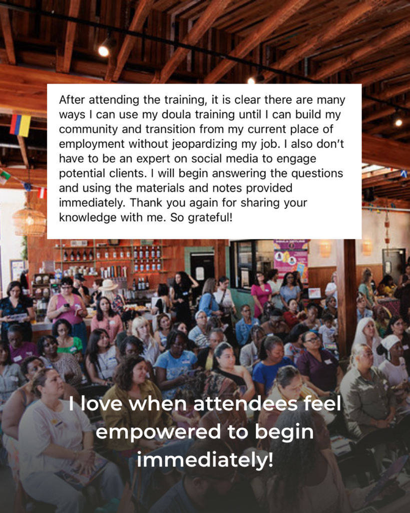 testimony for social media coach, natalie gouche after doula marketing training in los angeles