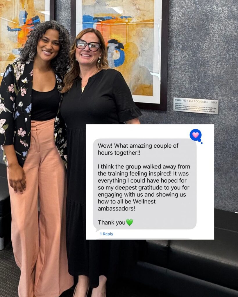Natalie Gouche and Rebecca, VP of communications at Wellnest